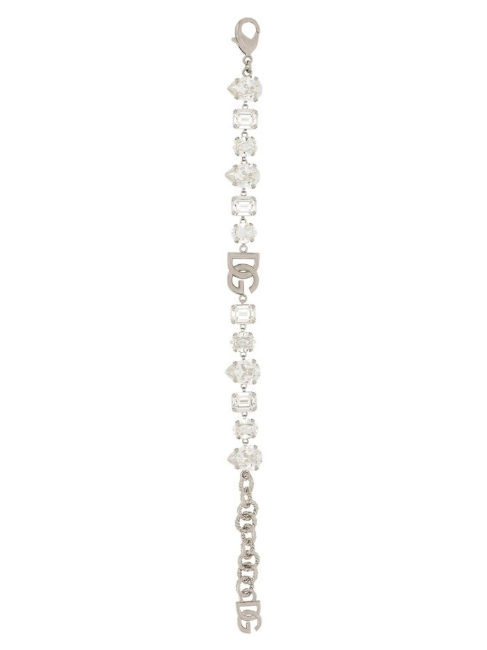 Dolce & Gabbana Bracelet With Rhinestones And Logo