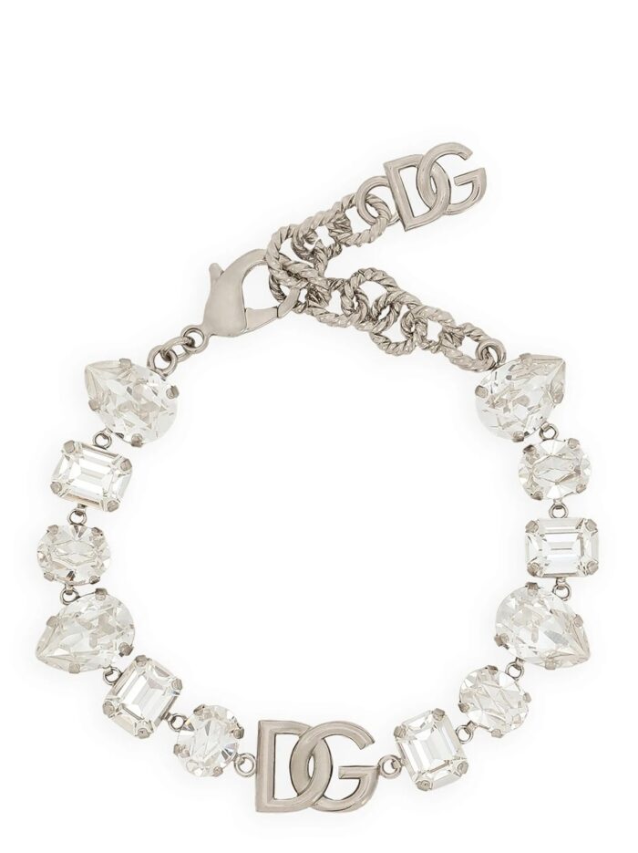 dolce & gabbana bracelet with rhinestones and logo Dolce & Gabbana Bracelet With Rhinestones And Logo