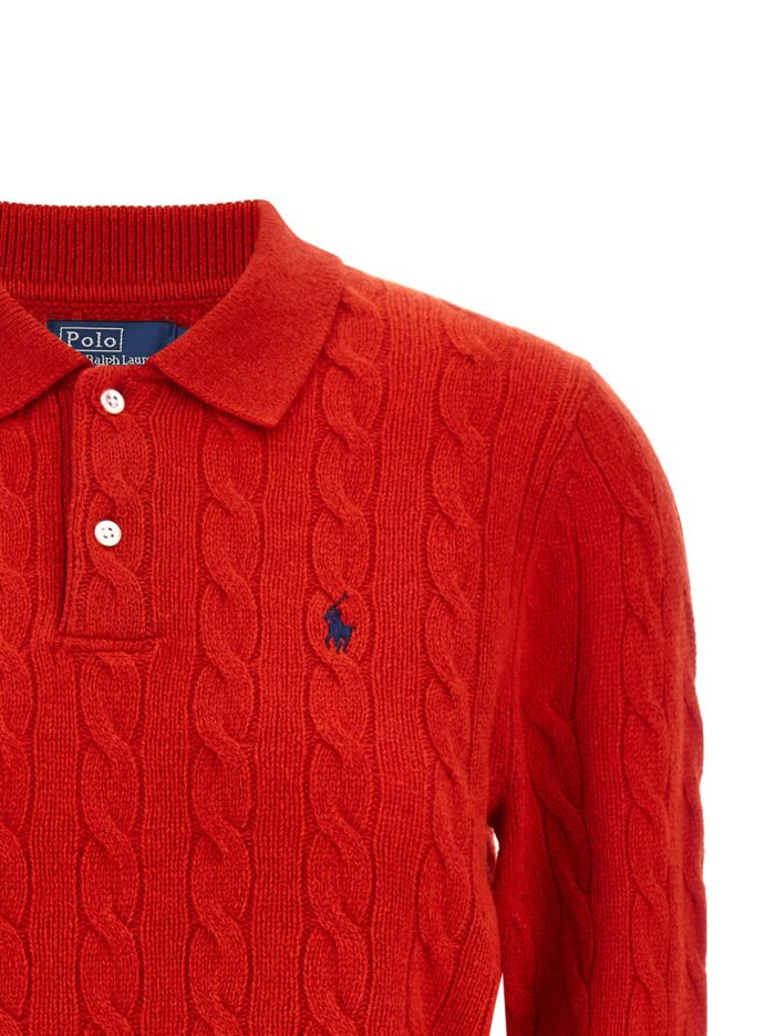 Polo Ralph Lauren Braided Knit Polo Shirt