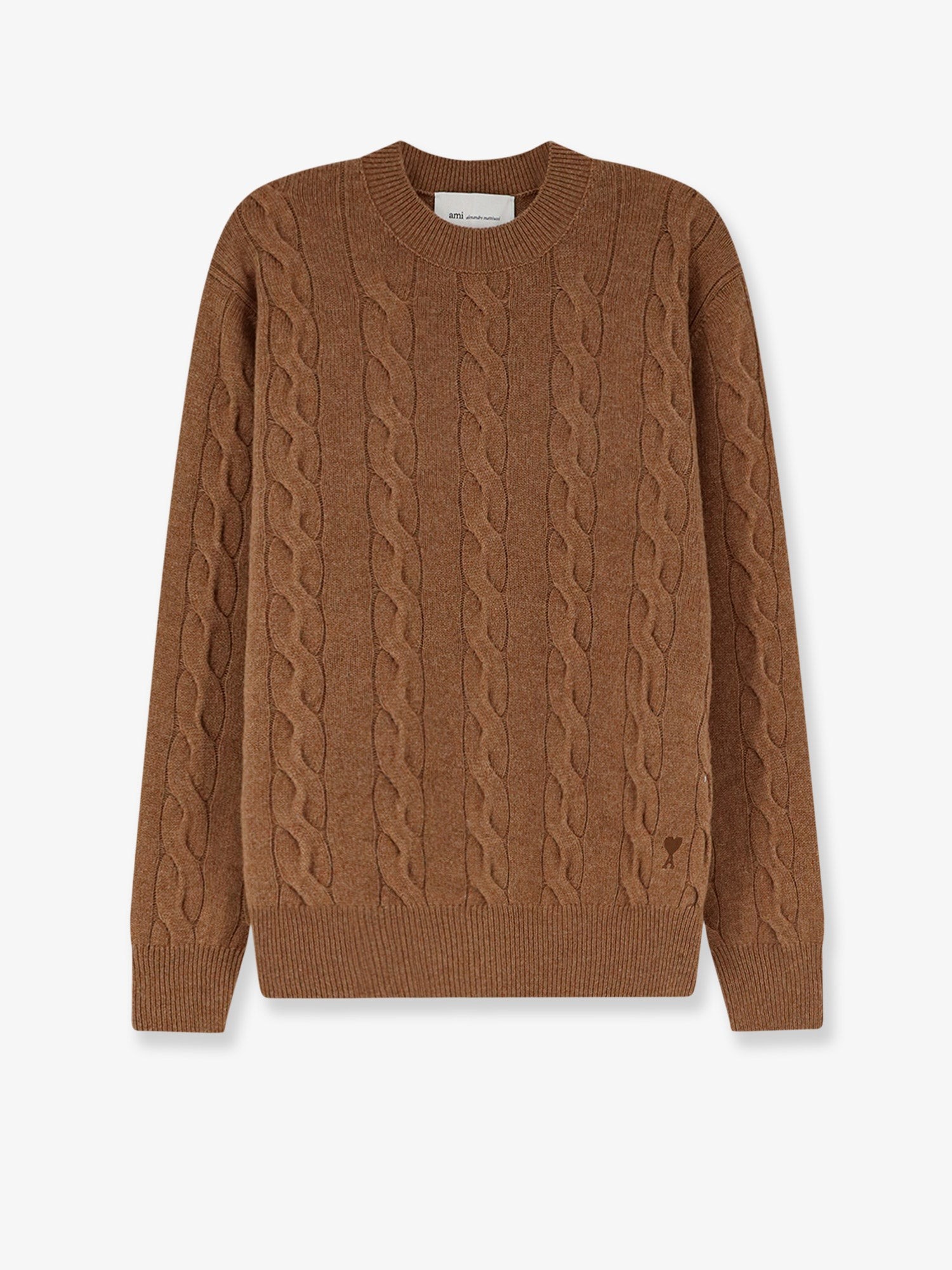 AMI PARIS Braided Knit Wool Sweater