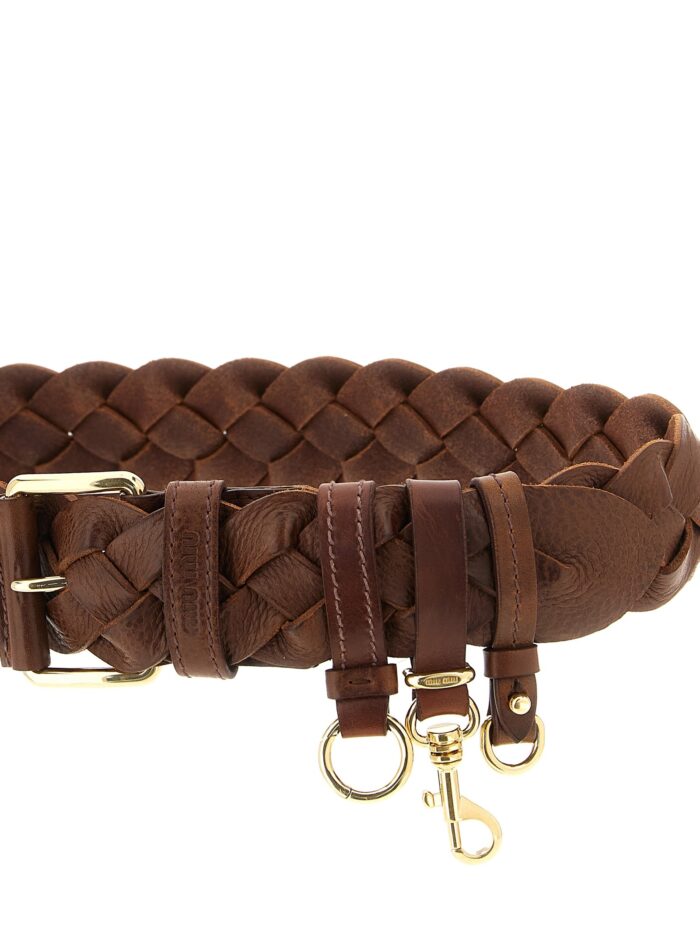 Miu Miu Braided Leather Belt