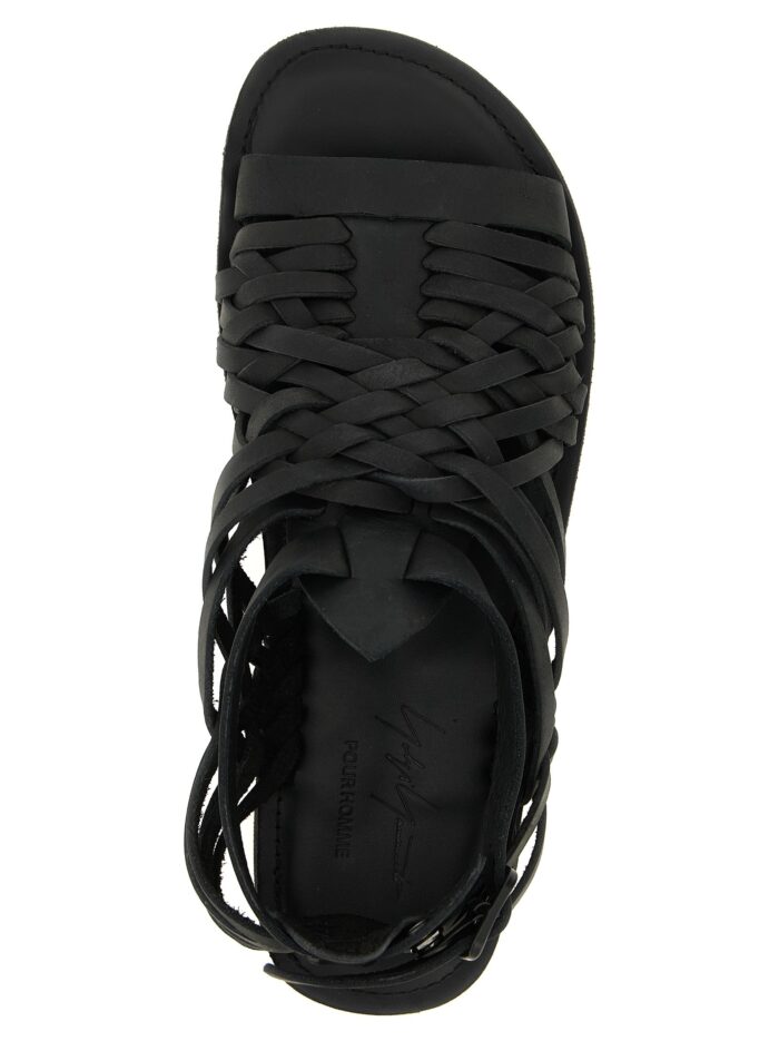 YOHJI YAMAMOTO Braided Leather Sandals