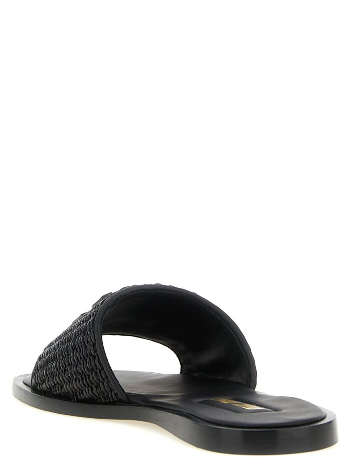 Miu Miu Braided Slides With Logo