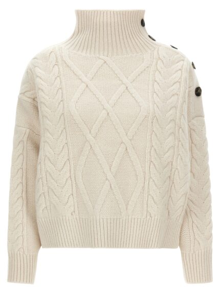 YVES SALOMON Braided Sweater