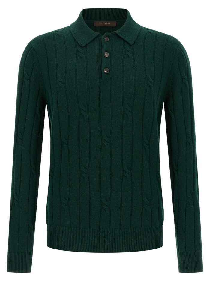 zanone braided wool polo shirt Zanone Braided Wool Polo Shirt