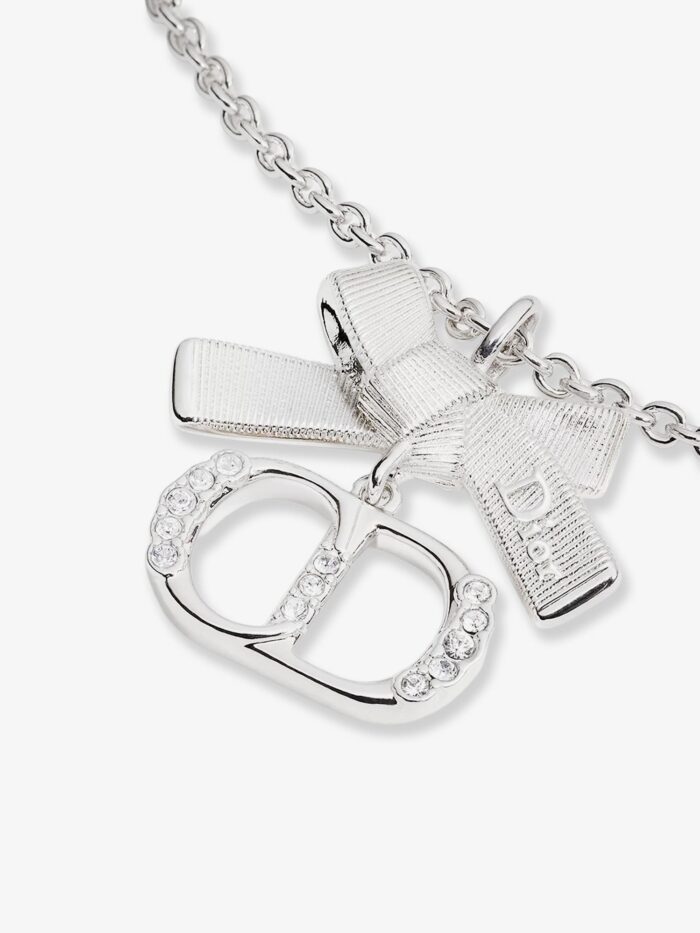 Dior Brass Necklace With Bow Pendant