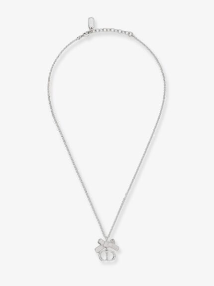 Dior Brass Necklace With Bow Pendant