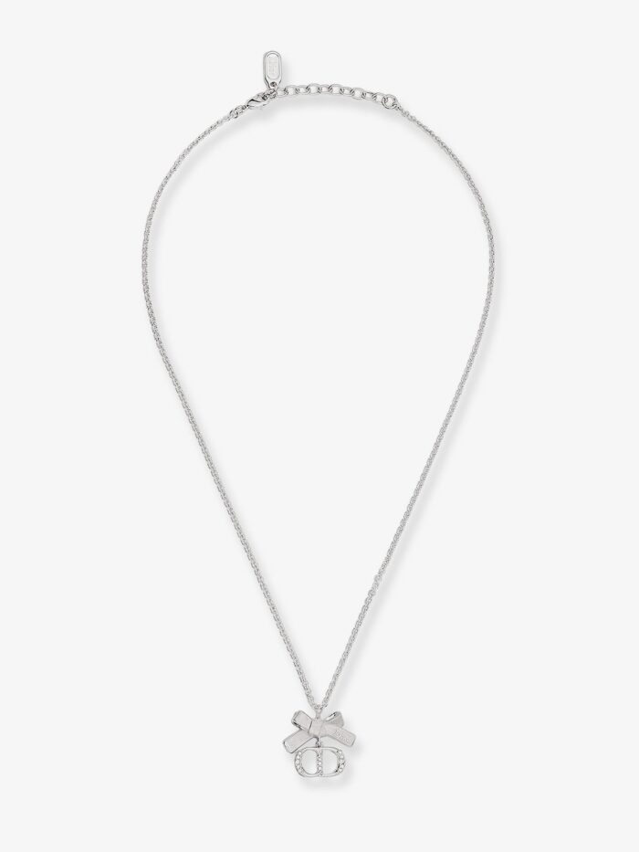 Dior Brass Necklace With Bow Pendant
