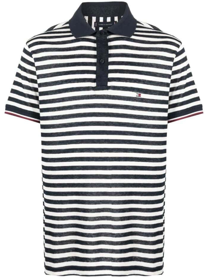 Breton Stripe Linen Polo