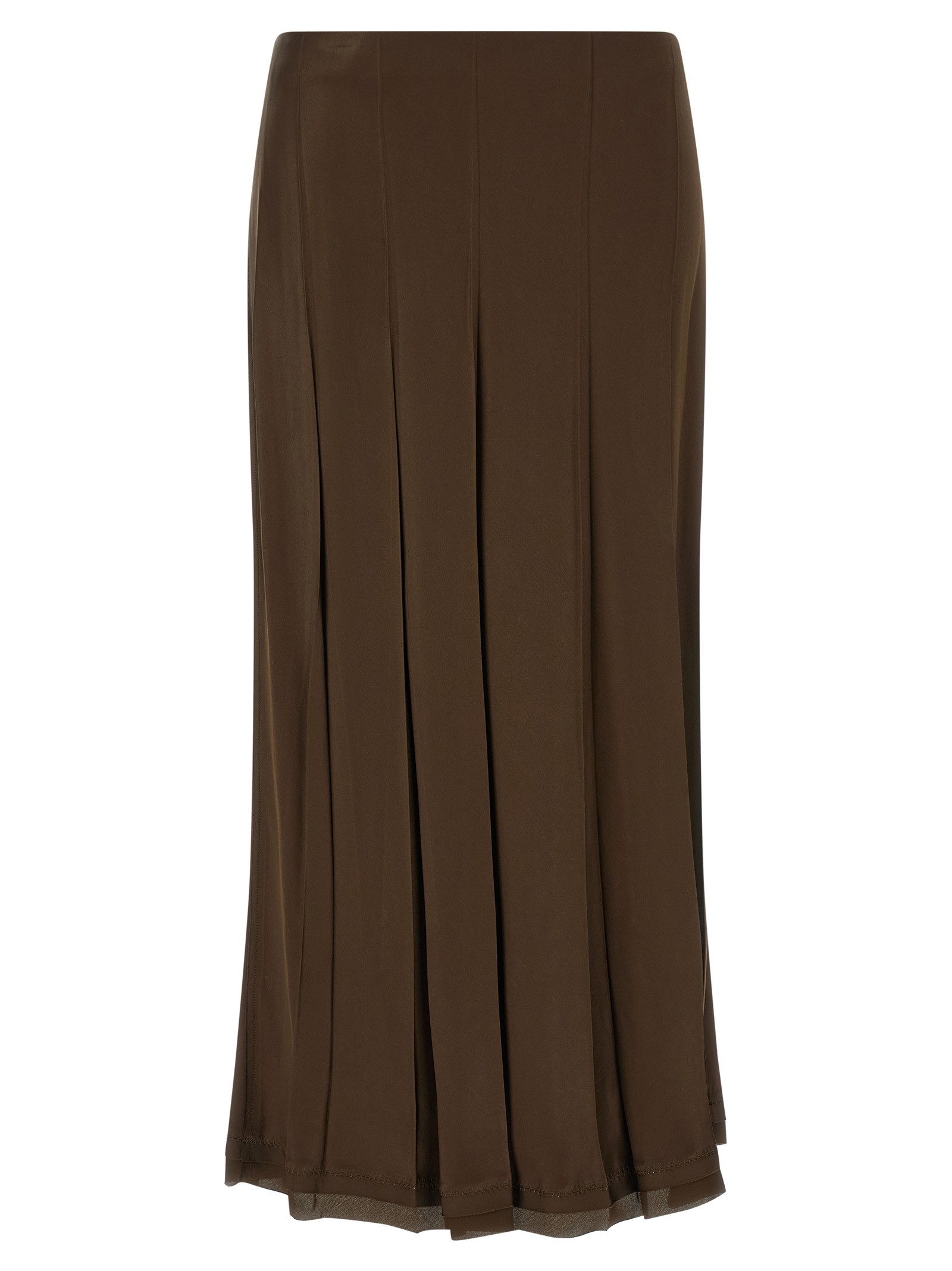 VINCE Brown Bias Skirt