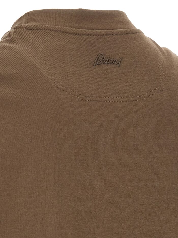 BRIONI Brown Cotton T-shirt