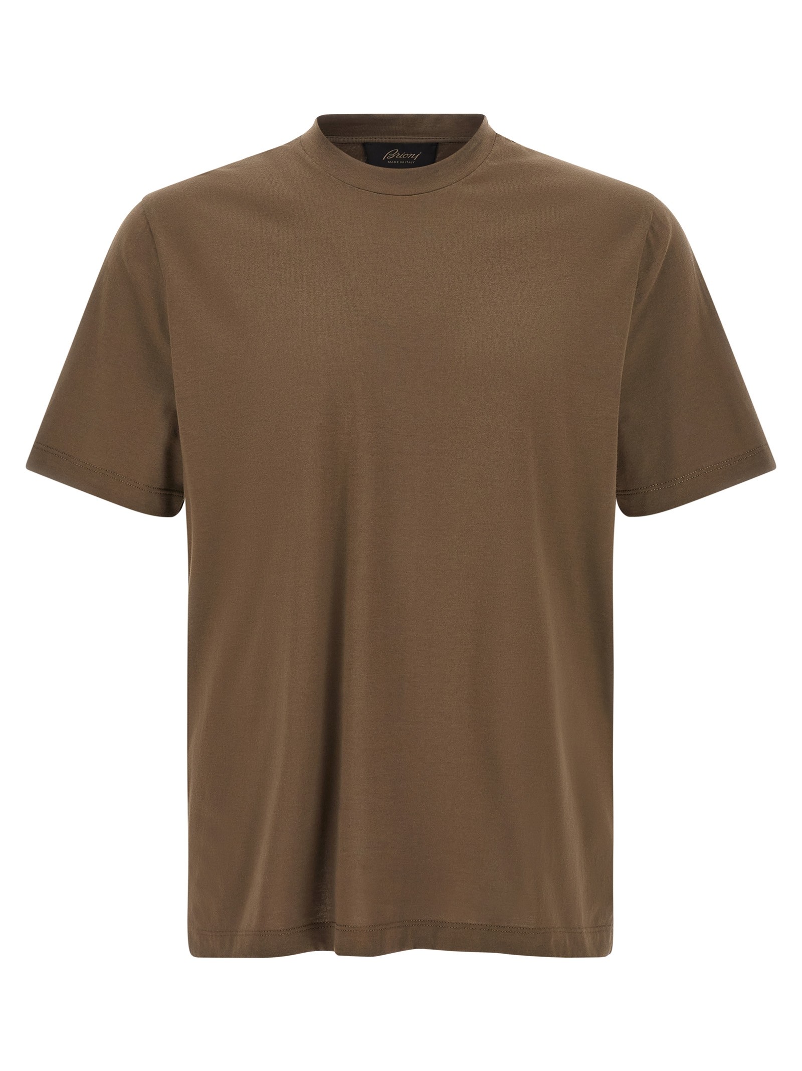 BRIONI Brown Cotton T-shirt