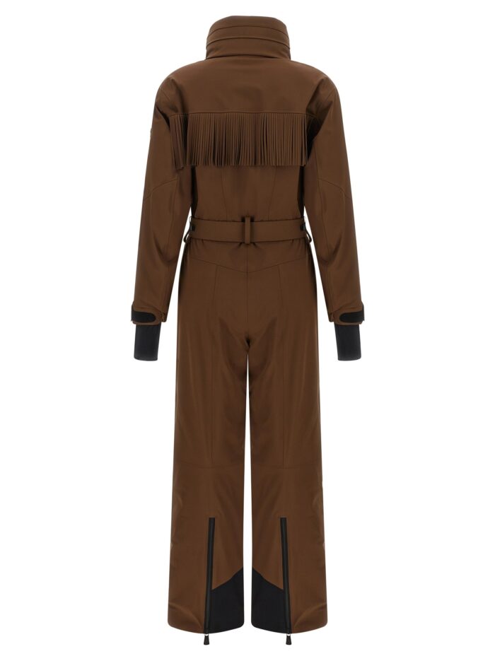 MONCLER GRENOBLE Brown Fringed Ski Suit