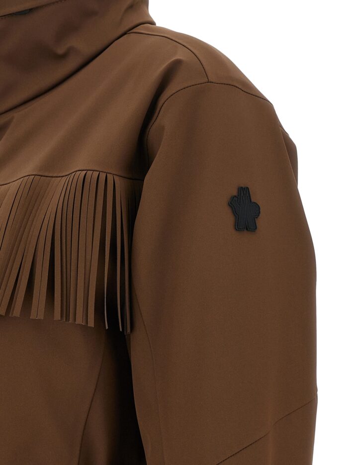 MONCLER GRENOBLE Brown Fringed Ski Suit