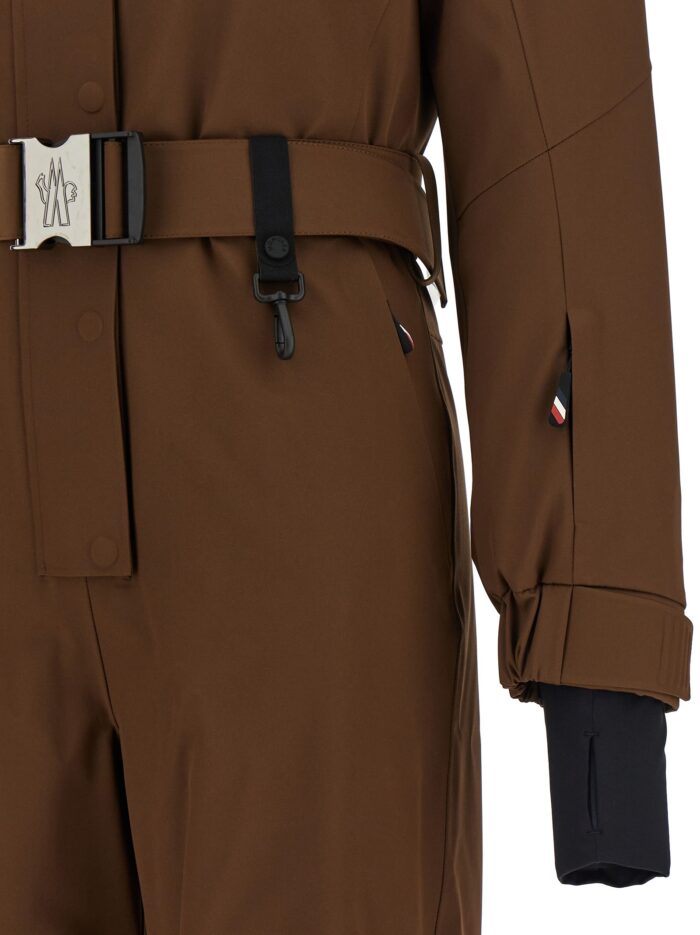 MONCLER GRENOBLE Brown Fringed Ski Suit