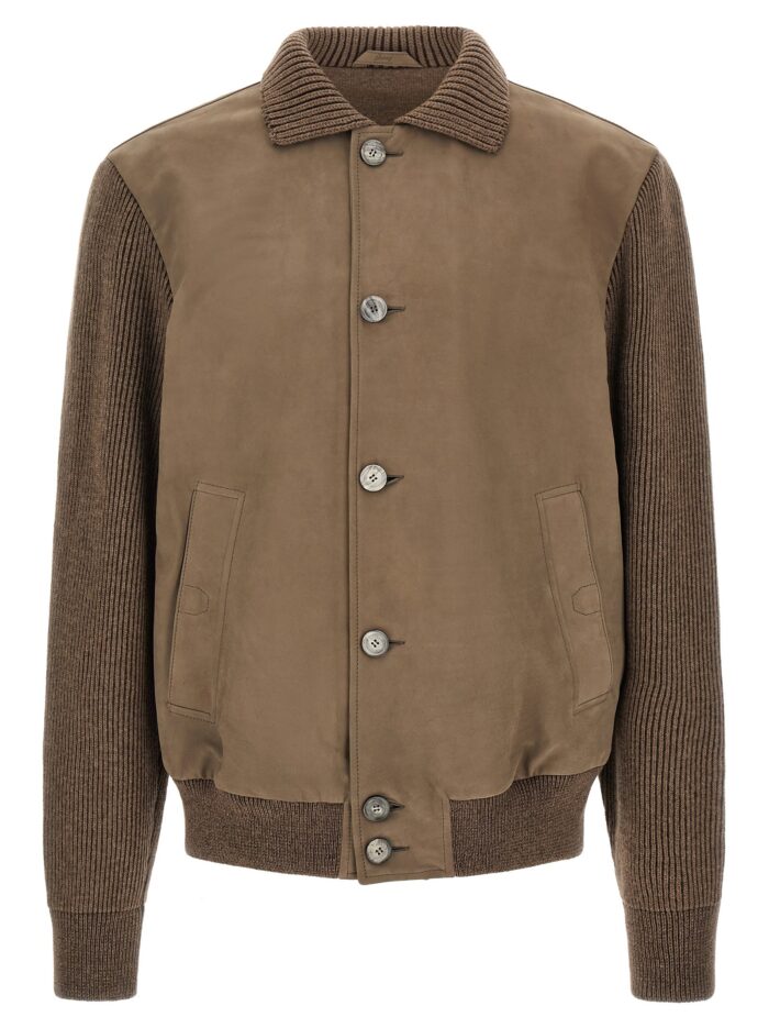 brioni brown hybrid jacket BRIONI Brown Hybrid Jacket