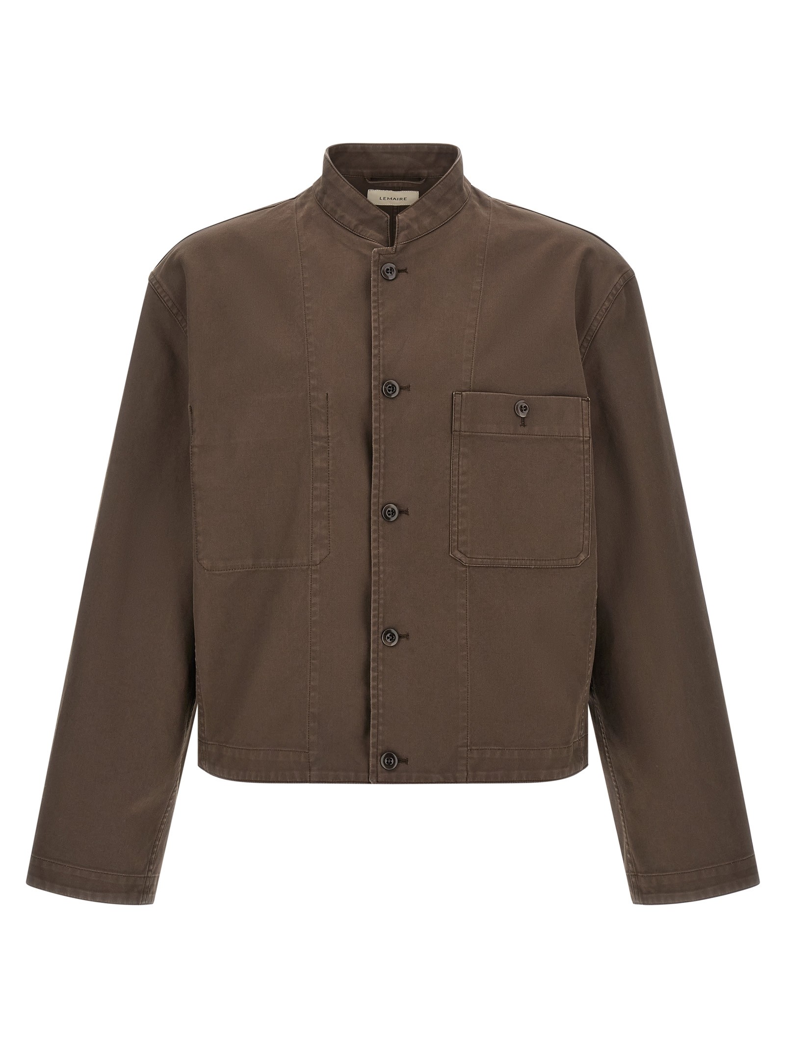 LEMAIRE Brown Korean Collar Jacket