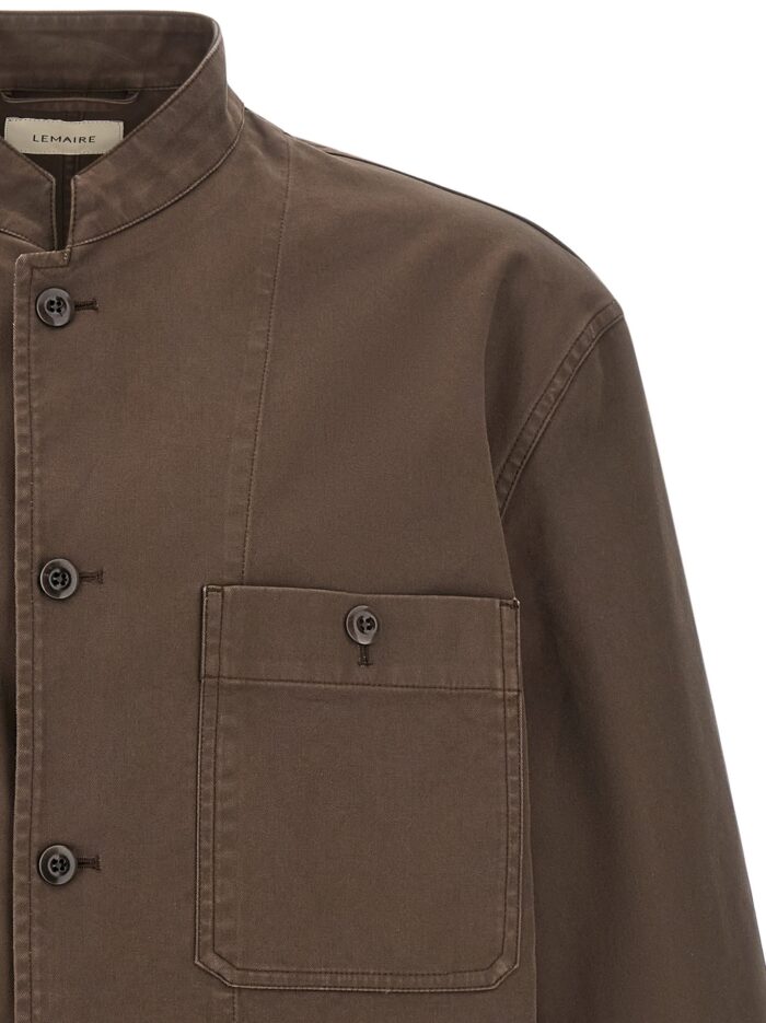 LEMAIRE Brown Korean Collar Jacket