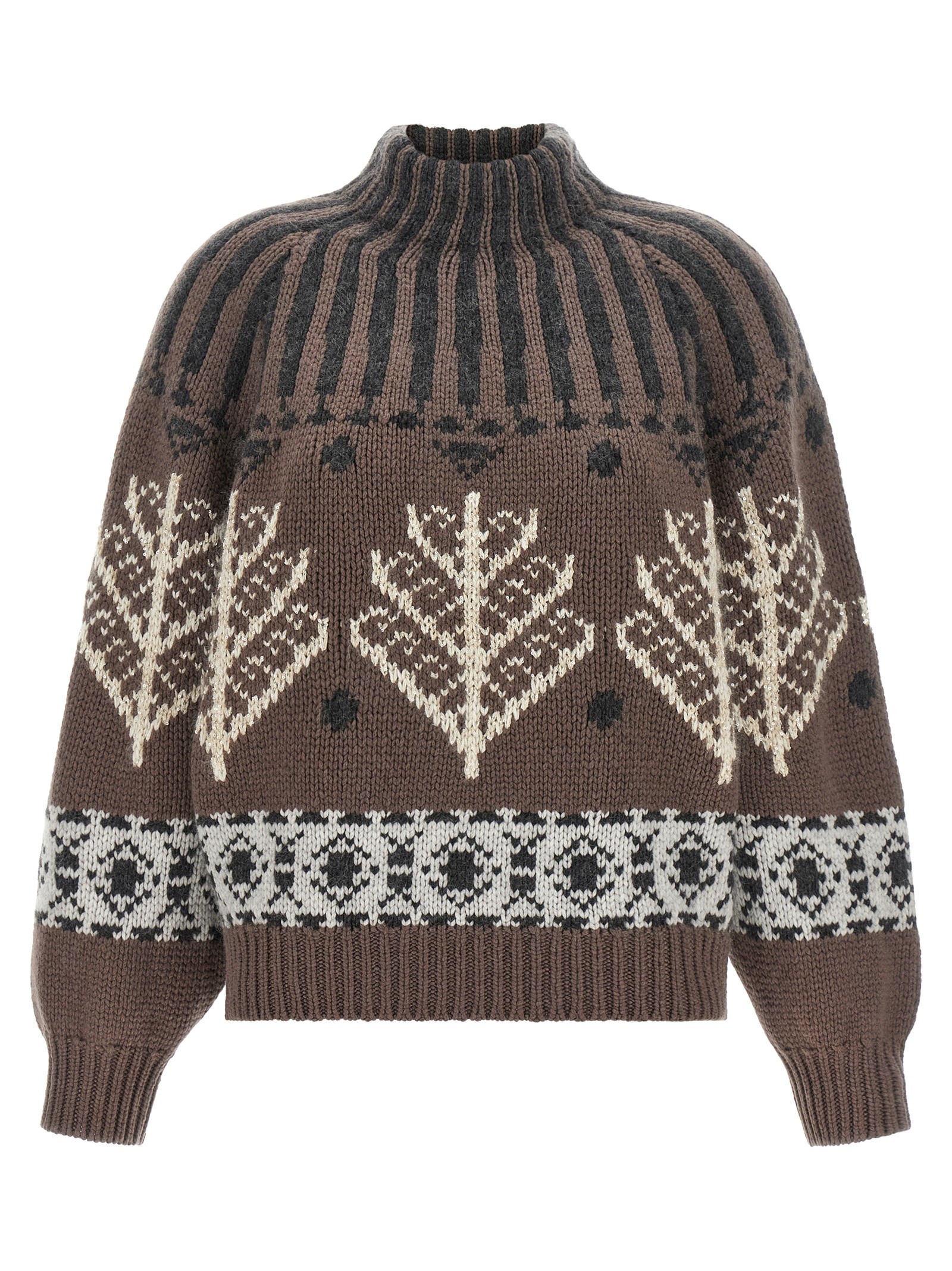 Brunello Cucinelli Brown 'Nordic Heritage' Sweater