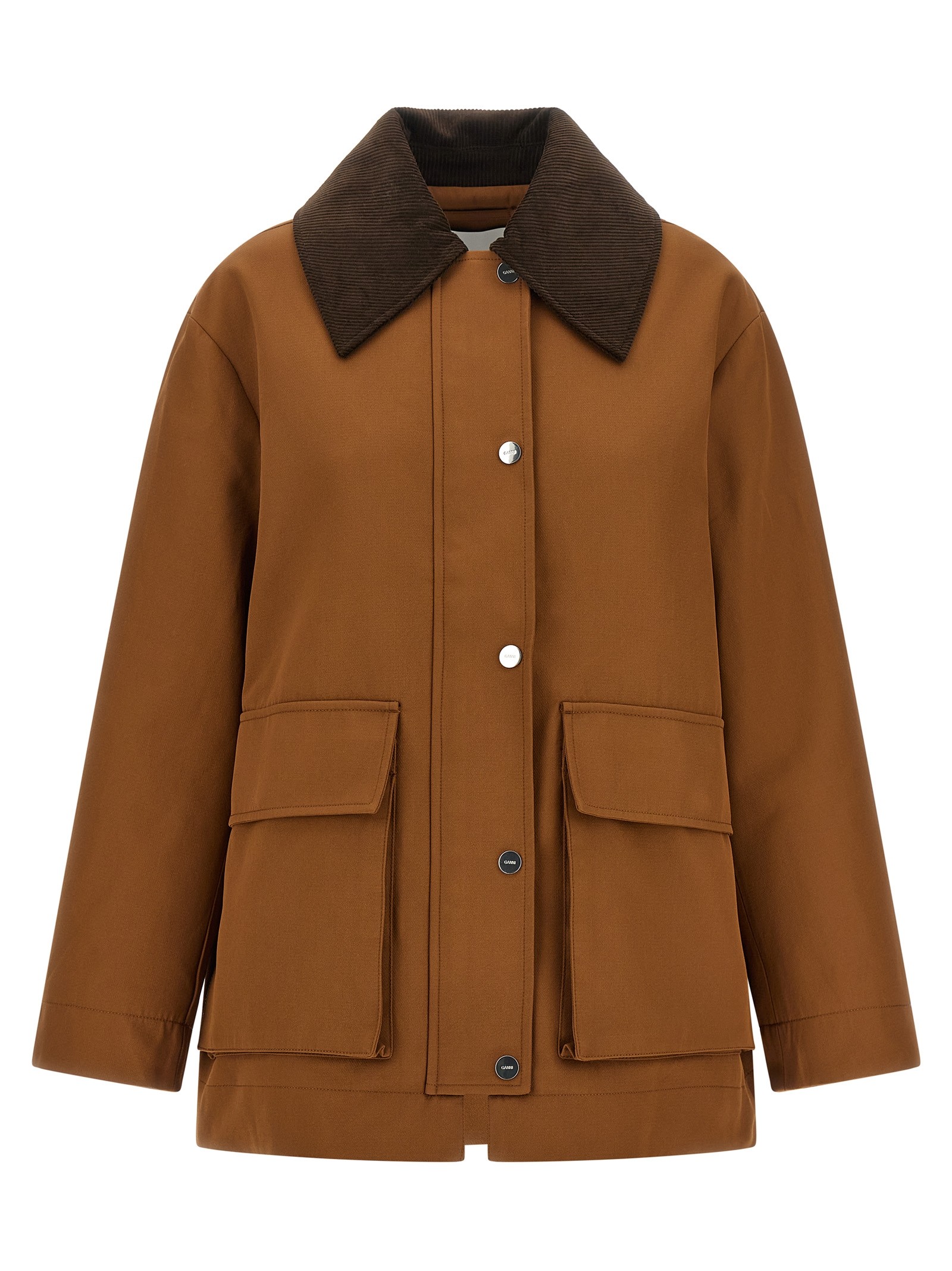 GANNI Brown Twill Jacket