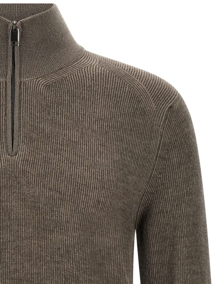 BRIONI Brown Vanisé Sweater