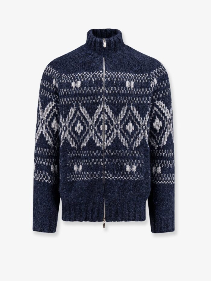 Brunello Cucinelli Alpaca Blend Cardigan With Embroideries