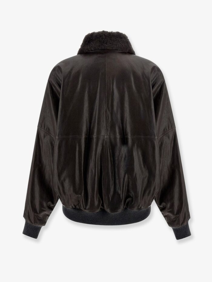 brunello cucinelli aviator leather bomber Brunello Cucinelli Aviator Leather Bomber
