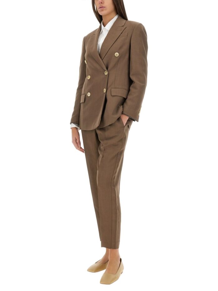 Brunello Cucinelli BAGGY PULL-UP PANTS IN TWILL