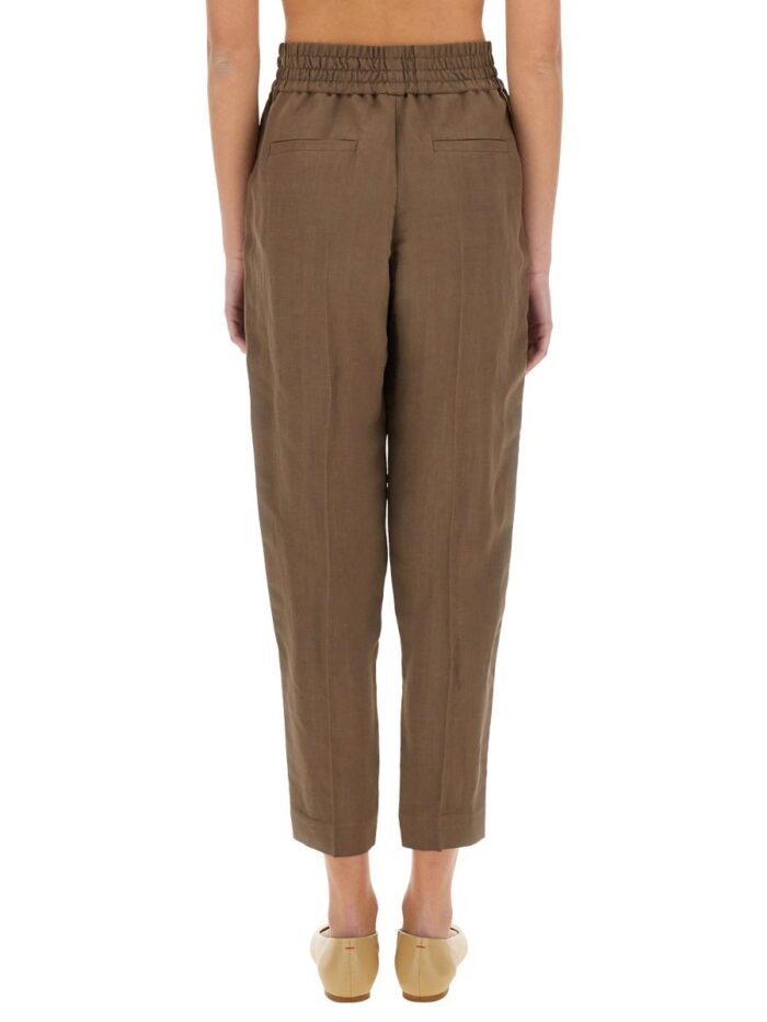Brunello Cucinelli BAGGY PULL-UP PANTS IN TWILL