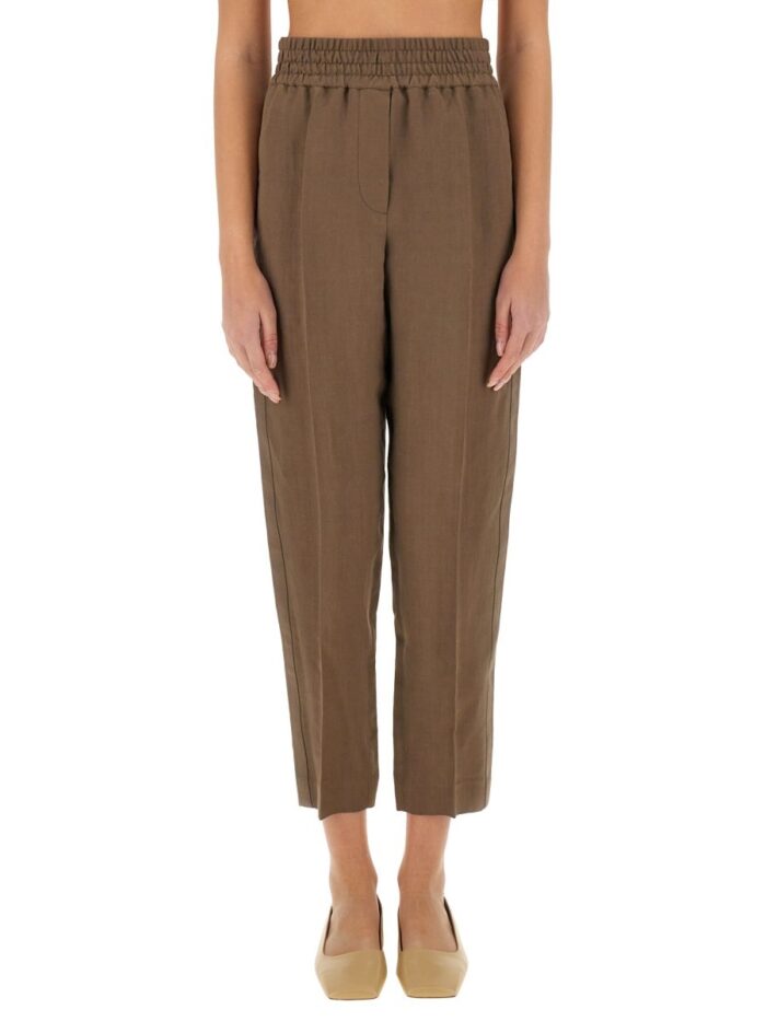Brunello Cucinelli BAGGY PULL-UP PANTS IN TWILL