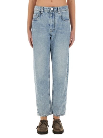 Brunello Cucinelli "BAGGY TAPERED" DENIM PANTS