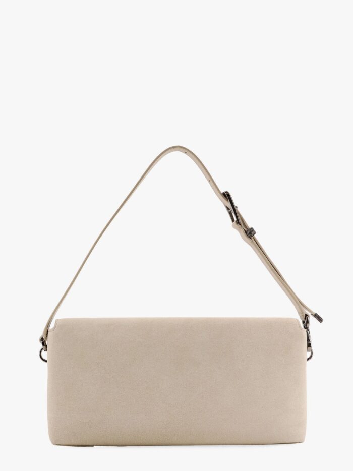 Brunello Cucinelli Bc Duo Clutch Bag In Suede With Monili