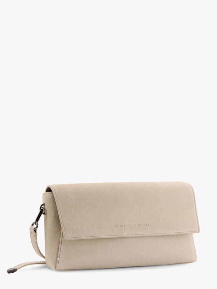 Brunello Cucinelli Bc Duo Clutch Bag In Suede With Monili
