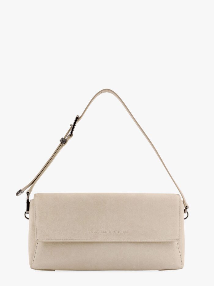 Brunello Cucinelli Bc Duo Clutch Bag In Suede With Monili