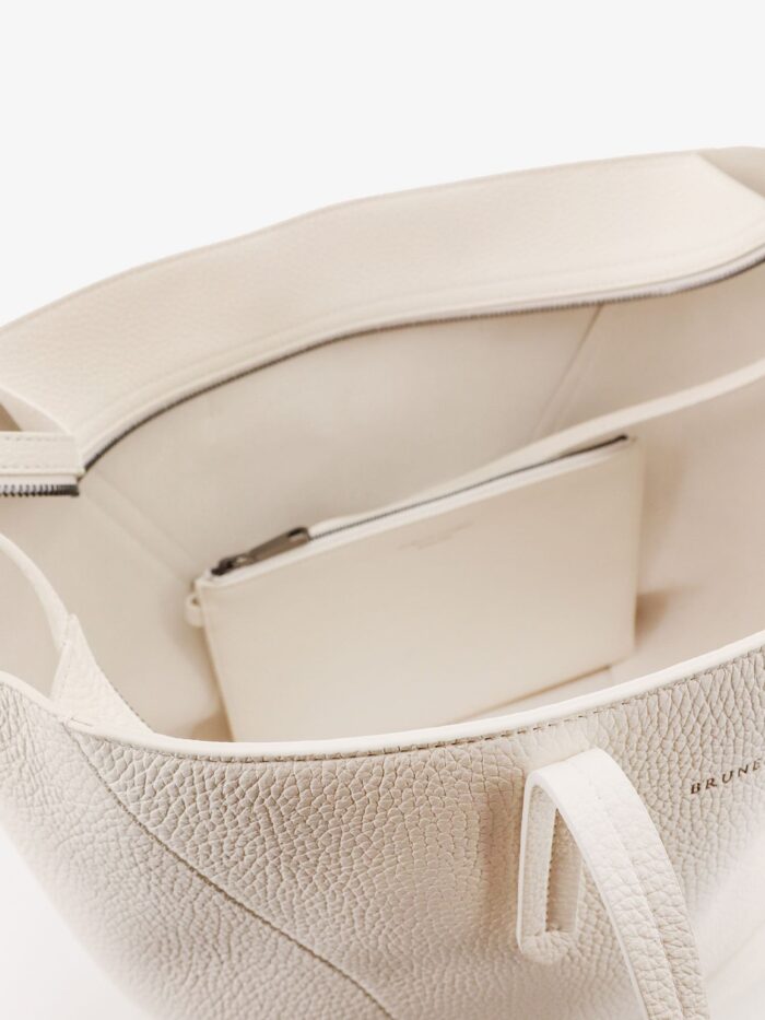 Brunello Cucinelli BC Duo Hammered Leather Crossbody Bag