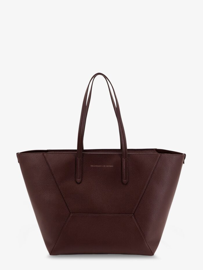 Brunello Cucinelli BC Duo Hammered Leather Shoulder Bag