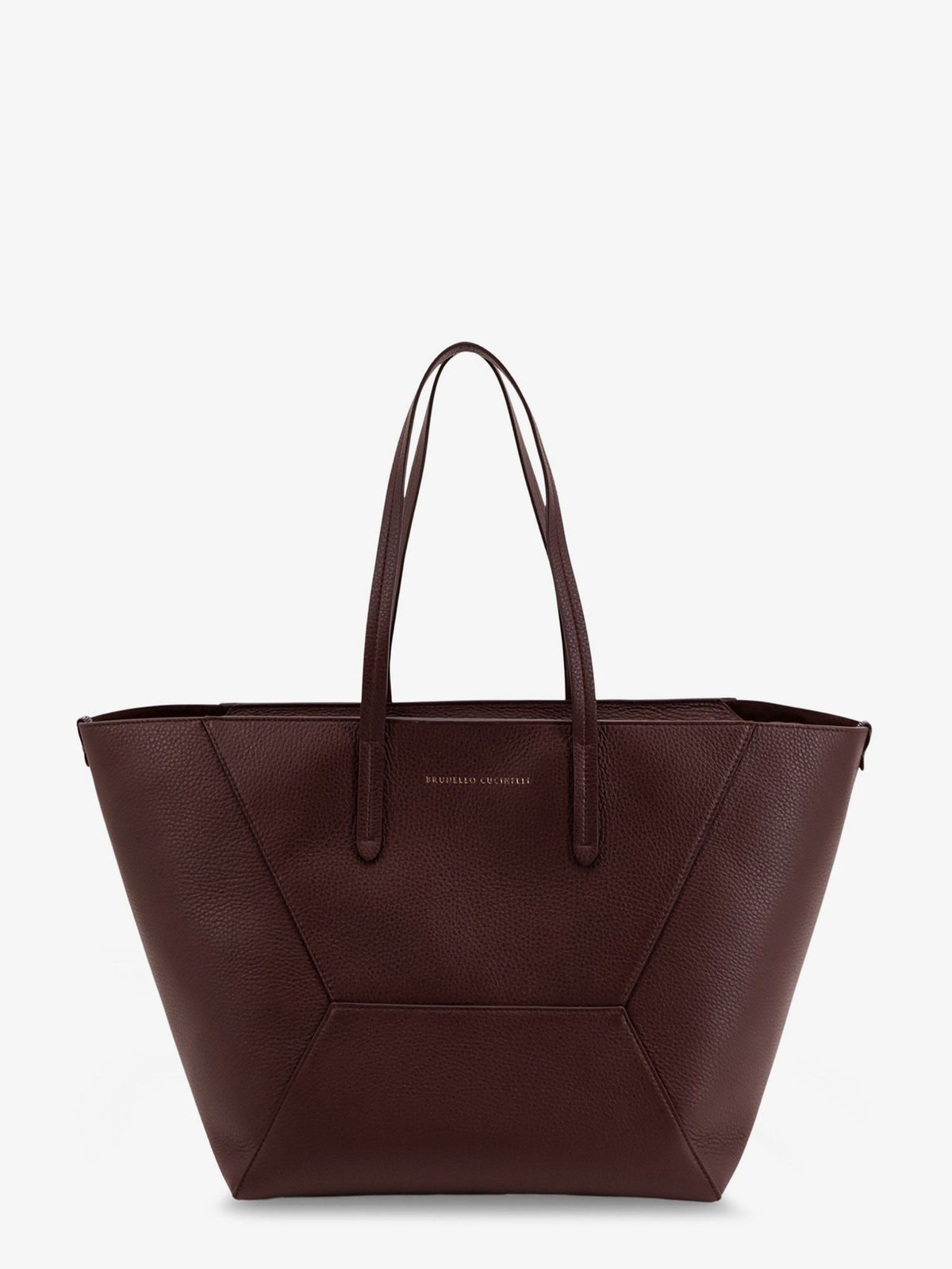 Brunello Cucinelli BC Duo Hammered Leather Shoulder Bag