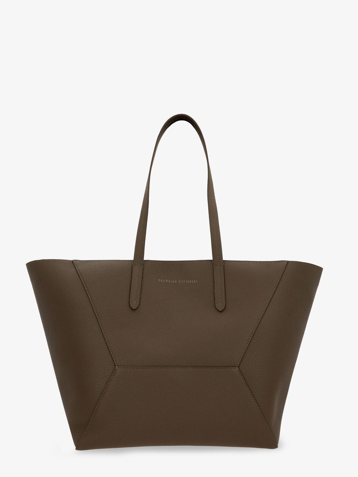 Brunello Cucinelli BC Duo Hammered Leather Shoulder Bag