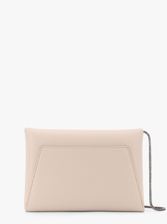 Brunello Cucinelli BC Duo Leather Clutch With Precious Chain