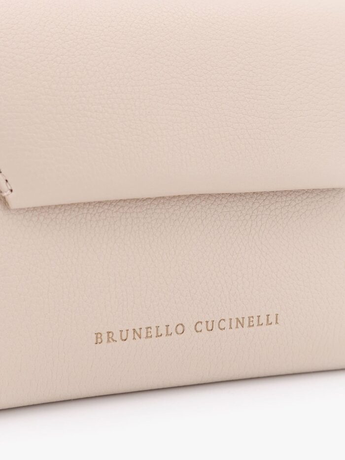 Brunello Cucinelli BC Duo Leather Clutch With Precious Chain