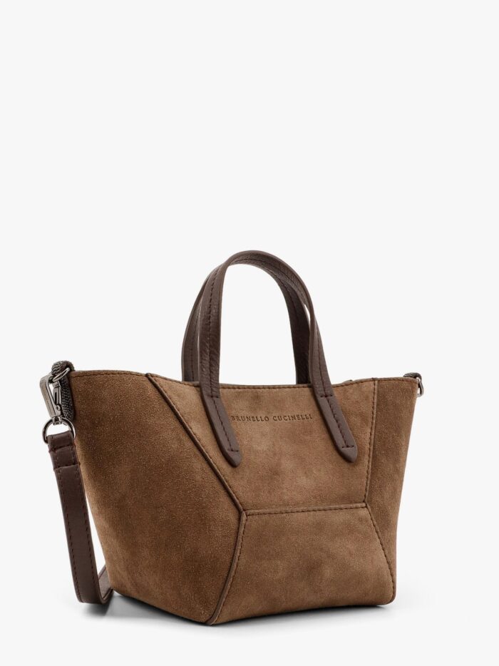 Brunello Cucinelli Bc Duo Suede Bag With Monili Details