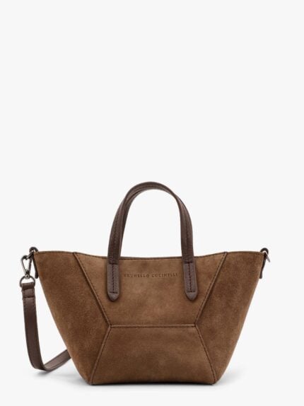 Brunello Cucinelli Bc Duo Suede Bag With Monili Details