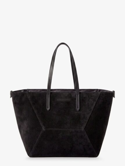 Brunello Cucinelli BC Duo Suede Shoulder Bag With Engraved Logo