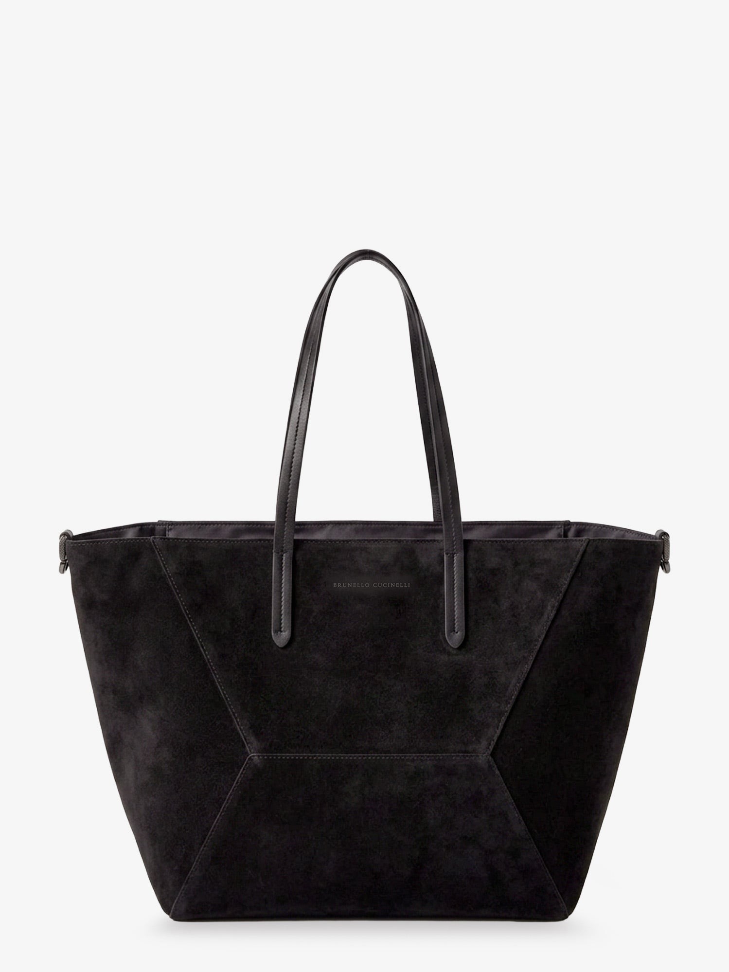 Brunello Cucinelli BC Duo Suede Shoulder Bag With Engraved Logo