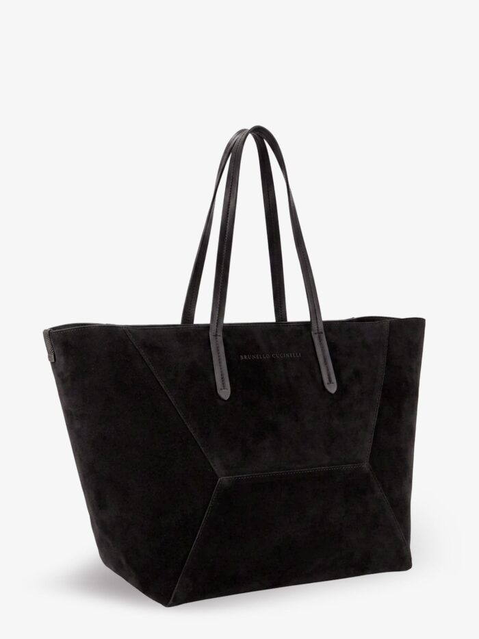 Brunello Cucinelli BC Duo Suede Shoulder Bag With Engraved Logo
