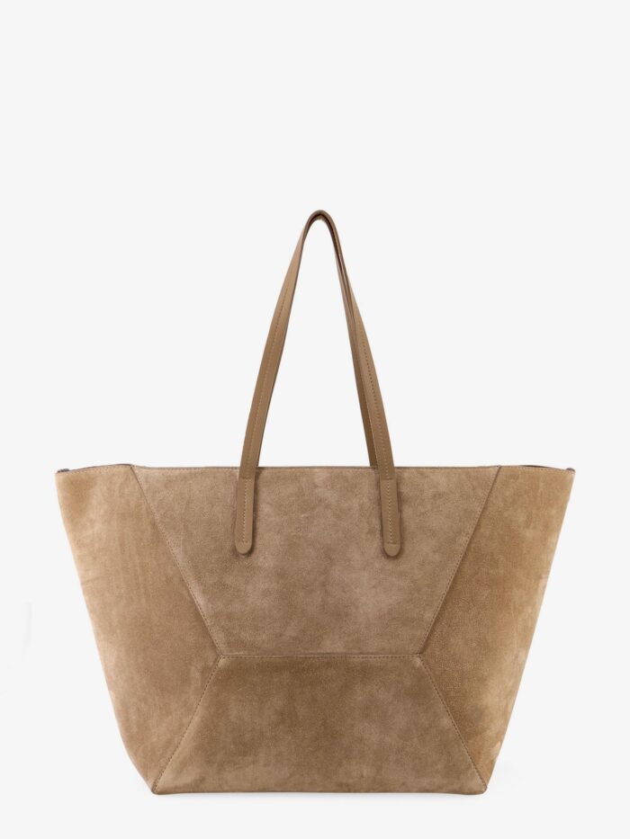 Brunello Cucinelli BC Duo Suede Shoulder Bag With Engraved Logo