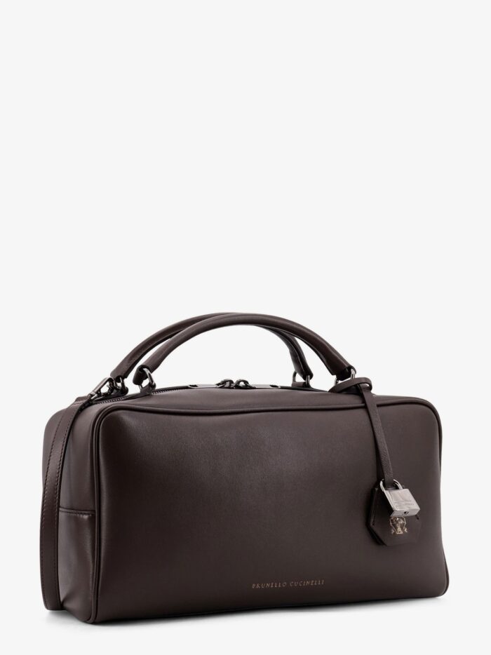 Brunello Cucinelli Boston Explorer Leather Shoulder Bag