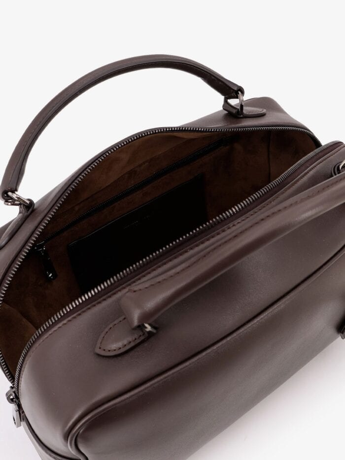 Brunello Cucinelli Boston Explorer Leather Shoulder Bag