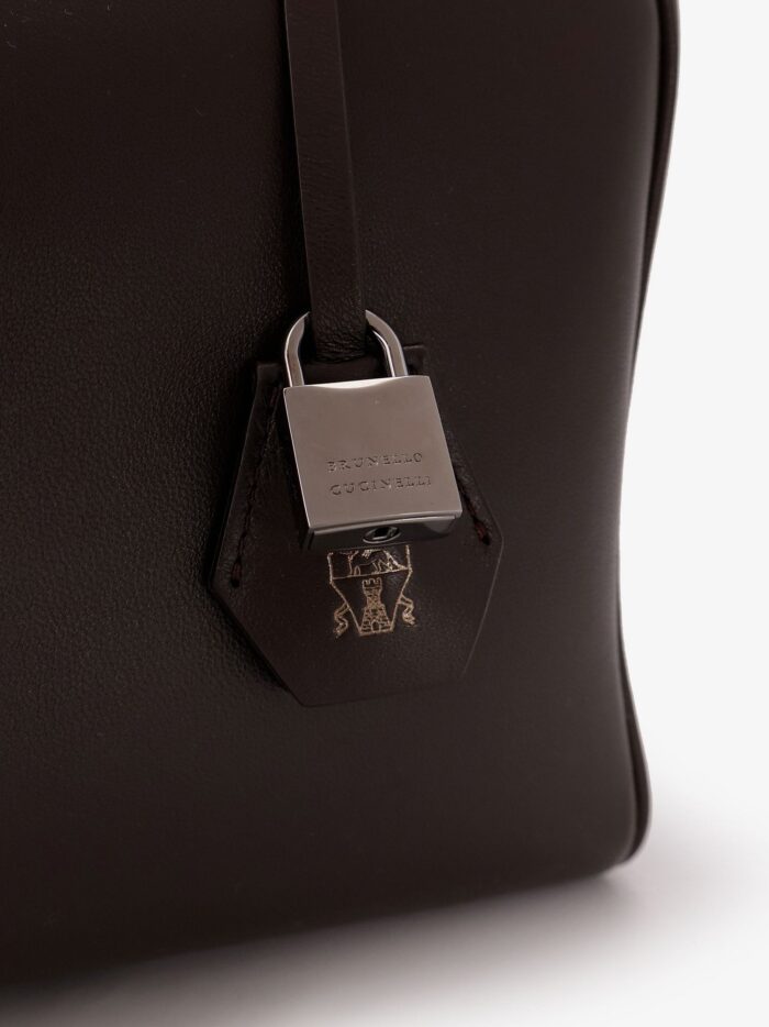 Brunello Cucinelli Boston Explorer Leather Shoulder Bag