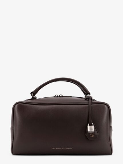 Brunello Cucinelli Boston Explorer Leather Shoulder Bag